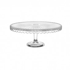 Platou din sticla cu picior pentru tort Culinaro 28xh12cm