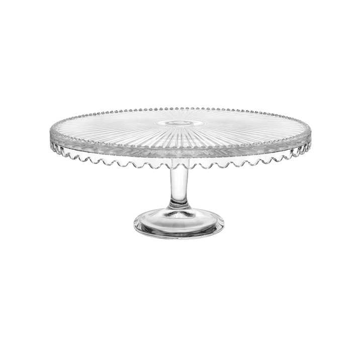 Platou din sticla cu picior pentru tort Culinaro 32xh12cm