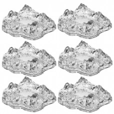 Platou din sticla pentru desert Aisberg 15,5x16,5xh5,5cm,set 6 buc