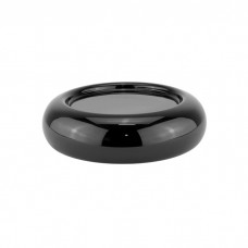 Platou din sticla pentru prezentare bufet Culinaro Black 24xh6cm,negru/albastru