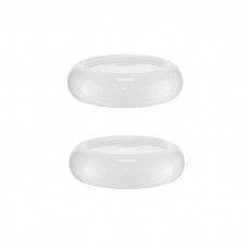 Platou din sticla prezentare bufet Culinaro White 15xh4,5cm,set 2 buc