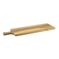 Platou dreptunghiular cu maner servire si prezentare, lemn acacia CULINARO 77x20xh2cm