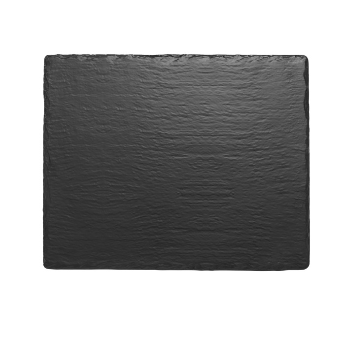 Platou melamina dreptunghiular Black Slate Effect 26,5x32,5xh1cm