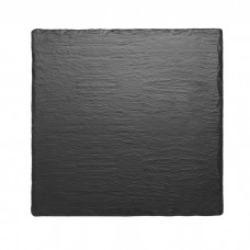 Platou melamina patrat Black Slate Effect 30x30xh1cm