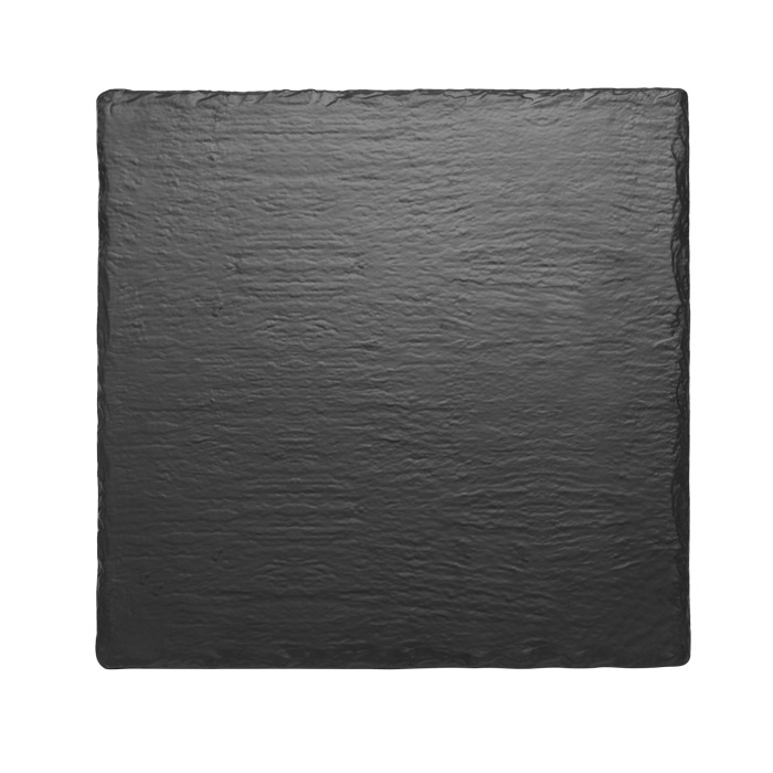 Platou melamina patrat Black Slate Effect 30x30xh1cm