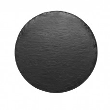 Platou melamina rotund Black Slate Effect 30xh1cm