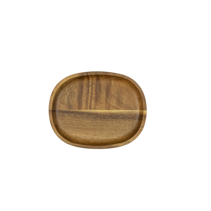 Platou oval prezentare,servire  Culinaro Alas din lemn acacia 16x12,6xh1,9cm