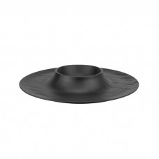 Platou portelan pentru prezentare Culinaro Meteor Black 40,6xh5,9cm, negru