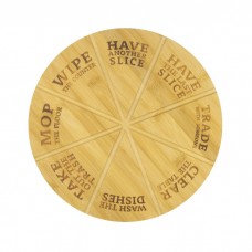 Platou segmentat CULINARO din bambus pentru servit pizza 30xh1,5cm