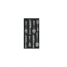Plicuri RAKI din hartie pentru tacamuri cu servetel 11x25cm decor GOURMET BIANCO,125buc,negru