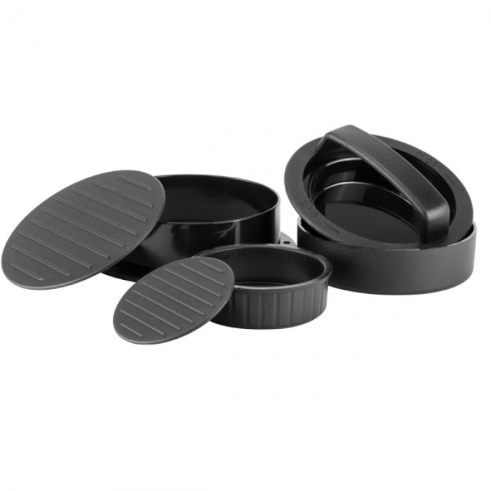 Presa pentru burgher din plastic negru, 12xh5cm