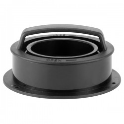 Presa pentru burgher din plastic negru, 12xh5cm...