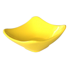 Bol ceramica patrat 13cm culoare galben