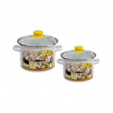 Set 2 oale cu capac sticla RAKI COOK 3L, 5,5L B0129424-29427