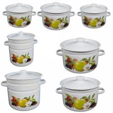 RAKI LETNII SAD Set 7 oale emailate 2L, 3L, 4,5L, 5,5L, 7L, 9L, 12L
