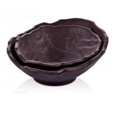 Bol prezentare servire din melamina RAKI, 23,2x22,5xh9,5cm, 720ml, maro inchis