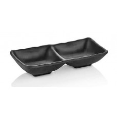 Bol ramekin dublu melamina RAKI, 17,5x8,7xh3,4cm, negru