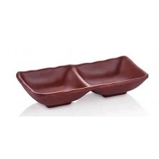 Bol ramekin dublu melamina RAKI, 17,5x8,7xh3,4cm, maro