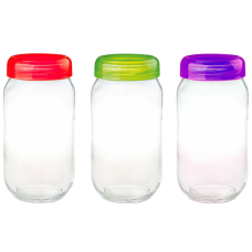 Borcan cu capace colorate KARMEN 1000cc MN015487