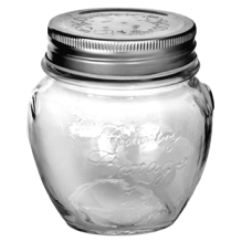 Borcan din sticla cu capac filetat, RAKI, 300ml