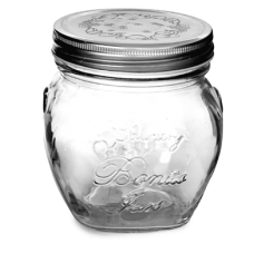 Borcan din sticla cu capac filetat, RAKI, 520ml