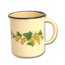 Cana emailata ruseasca cu decor RAKI, 1l, D10,5cm