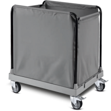 Carucior lenjerie murdara hotel RAKI 52x90cm cu sac PVC
