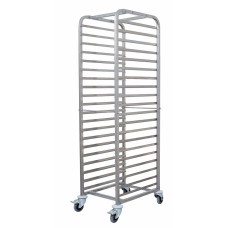 OZTI Carucior transport tavi gastronorm GN 1/1 cu 17 niveluri demontabil, din inox, 38,2x55xh166cm
