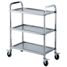 RAKI Carucior servire inox 3 polite 75x40x82,5cm debarasare multifunctional