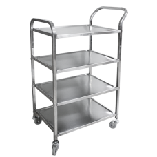RAKI Carucior inox servire 4 polite 55x31x84,5cm multifunctional