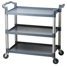 RAKI Carucior servire 3 polite 102x50x96cm multifunctional, rafturi plastic si stalpi aluminiu