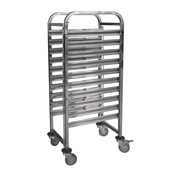 RAKI Carucior transport tavi gastronorm GN cu 10 niveluri, din inox