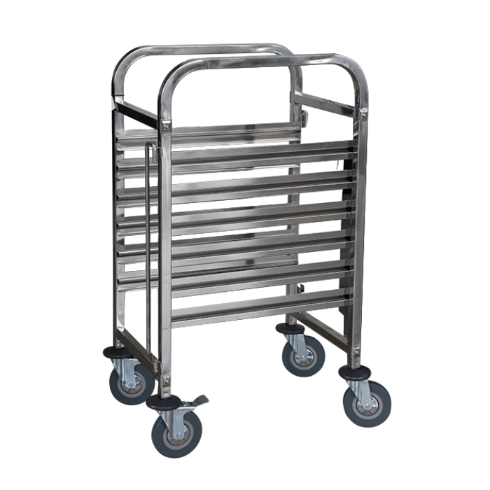 RAKI Carucior transport tavi gastronorm GN cu 6 niveluri, din inox