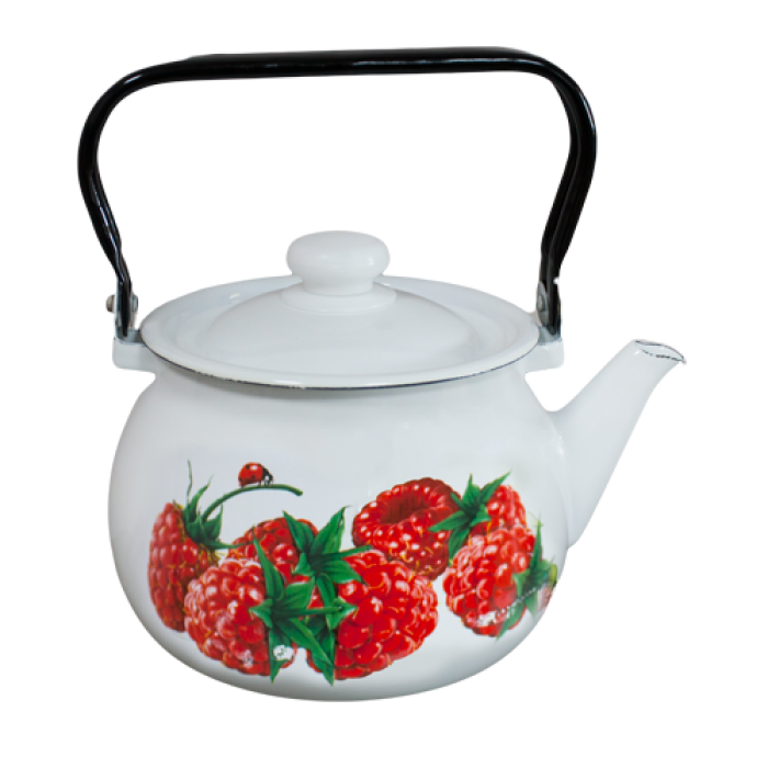 RAKI MALINA Ceainic emailat cu capac 2L otel carbon 