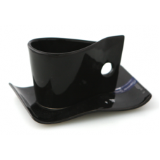 Ceasca cu farfurioara 100ml MN012148 culoare neagra