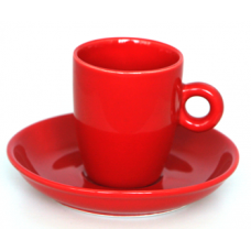 Ceasca cu farfurioara 120ml MN012137 culoare rosie
