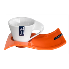 Ceasca cu farfurioara 200ml MN012164 culoare alb-orang