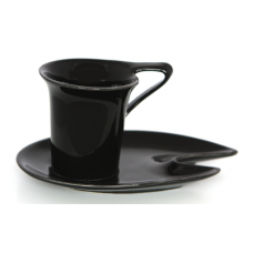 Ceasca cu farfurioara 220ml MN012117 culoare neagra