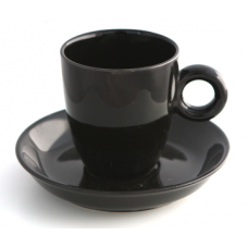 Ceasca cu farfurioara 60ml MN012136 culoare neagra