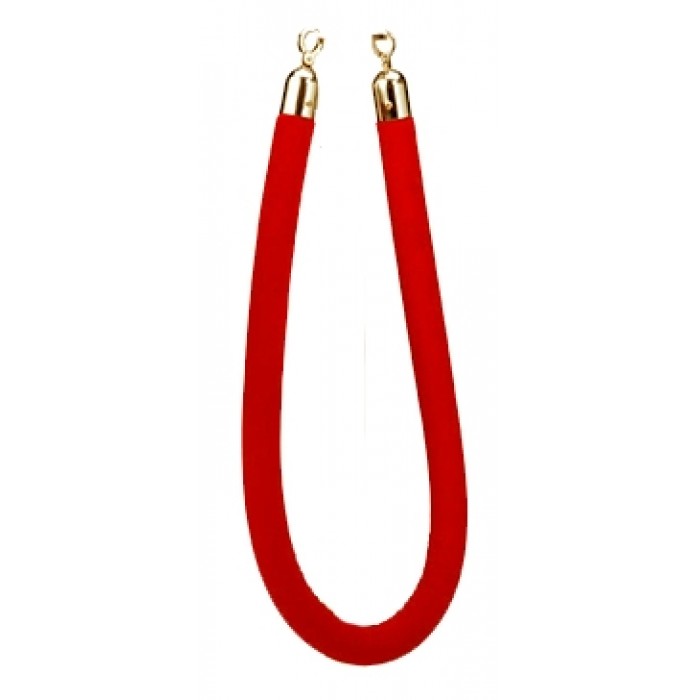 Cordon pentru stalpi delimitare, 145cm, rosu cu prinderi aurii RAKI