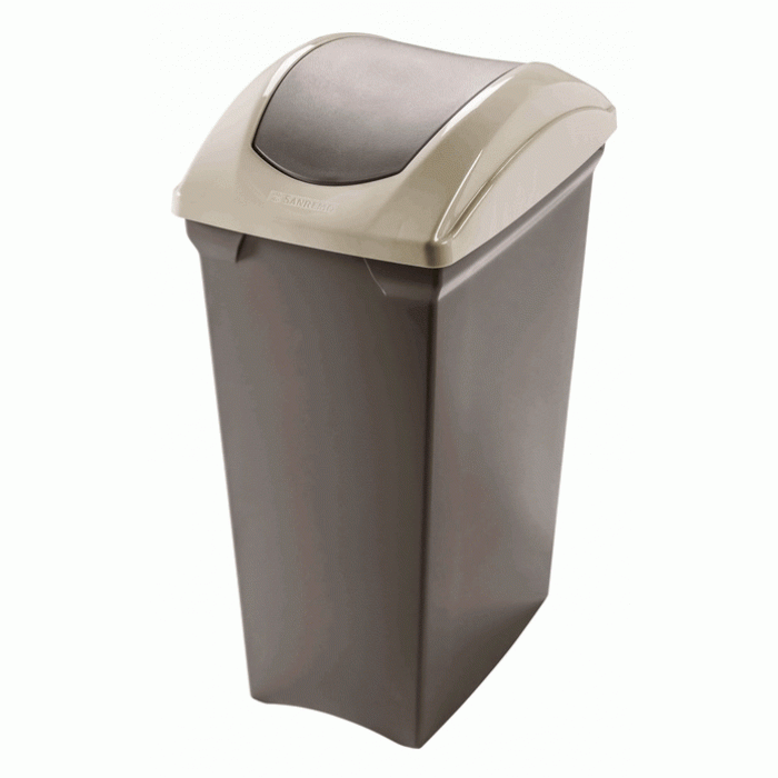 Cos gunoi bej cu capac batant SANREMO 15lt MN011999