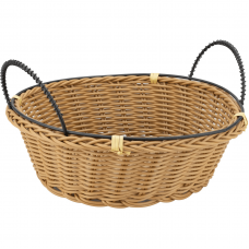 Cos servire paine rotund RAKI 20x7cm cu manere, maro
