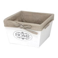 Cos paine lemn textil RAKI 22x22x11cm alb MN0193770