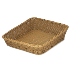 Cos poliratan 36x45xH12xh6cm pentru servire paine, RAKI maro