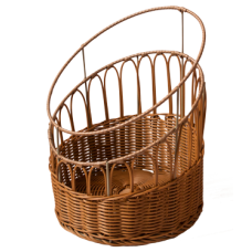Cos rotund 33xh21,5xH39cm pentru baghete, paine, patiserie, brutarie, maro RAKI