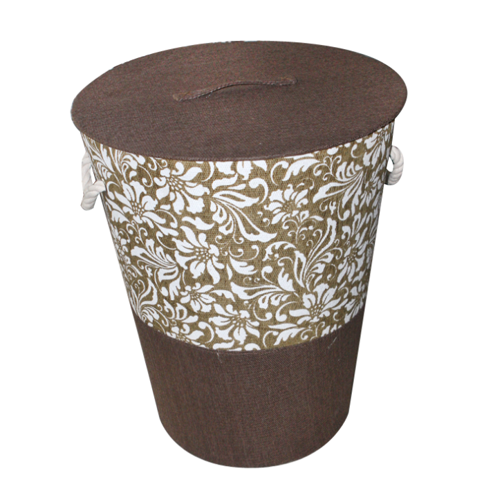Cos rufe baie cu capac 42xH50cm RAKI SEDROS cafea MN018842