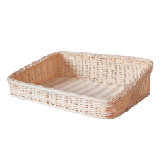 Cos servire paine poliratan RAKI 40x28xh6xH10cm, crem