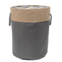 Cos textil rufe baie rotund RAKI OROPOL 40xH50cm gri MN0188146