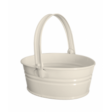 Cosulet metalic decorativ FERONYA de gradina culoare bej MN011656