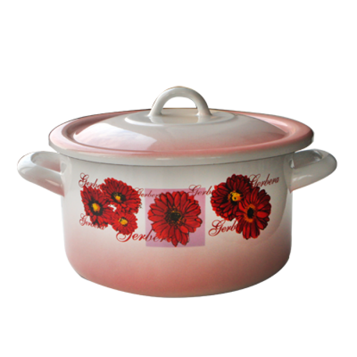 Cratita emailata cu capac RAKI Cerebra 4,6lt